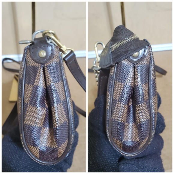 LOUIS VUITTON Damier Ebene Eva Clutch/Crossbody Bag - Picture 10 of 14